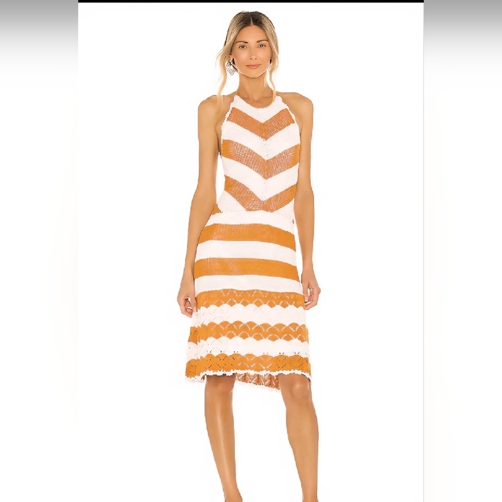 BCBGeneration Cami Ivory and White Crochet Dress